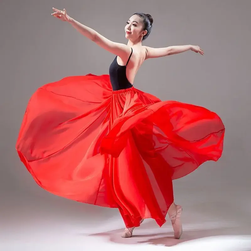 360-540-720-degree-girl-classical-dance-skirt-girls-modern-dance-costume-kids-big-swing-practice-skirts-stage-performance-dress