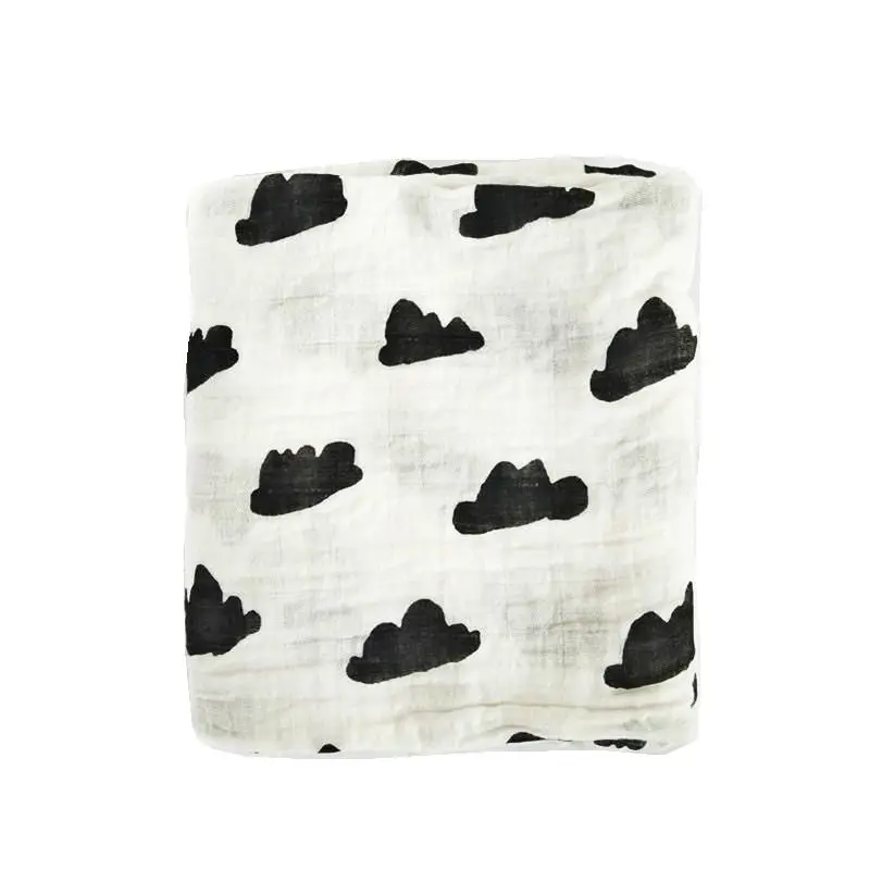 بطانية ناعمة للأطفال من الموسلين 100% قطن قماط 47 × 47 بوصة قماط قابل للتنفس لحديثي الولادة تلقي البطانيات مثالية