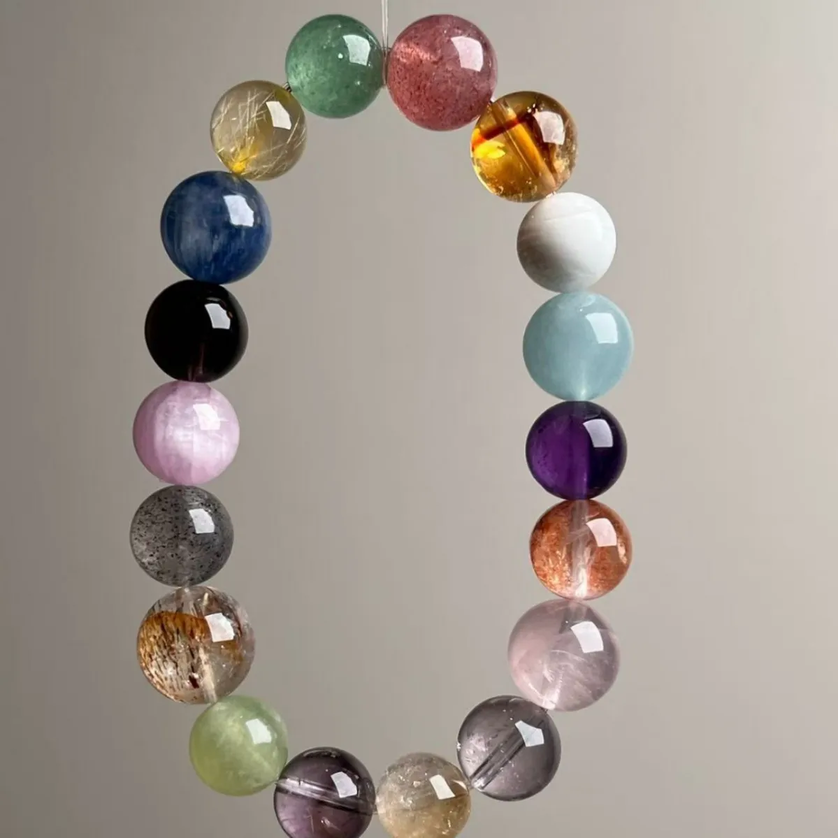 

Putuo Mountain Golden Hair Crystal Bracelet, Girls Natural Crystal, Citrine Lucky Bracelet, Niche Design, Gift