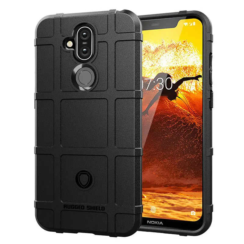 Armor Heavy Phone Case for Nokia 8.1 X7 Shockproof Matte Rubber Cover for nokia x7 Nokia8.1 Soft Silicone Shield Cases