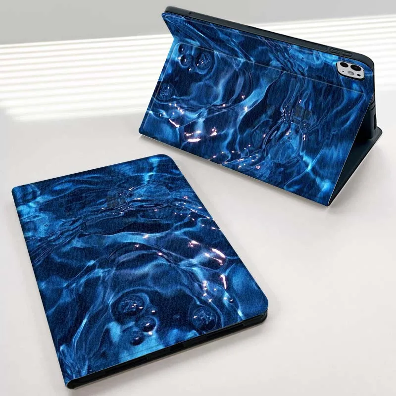 

Water Ripple Artistic Pattern For iPad mini Air 1 2 3 4 5 6 7 6th 7th 9 11 13 M3 M2 gen 7.9 8.3 10.9 Inch 2025 Tablet Case