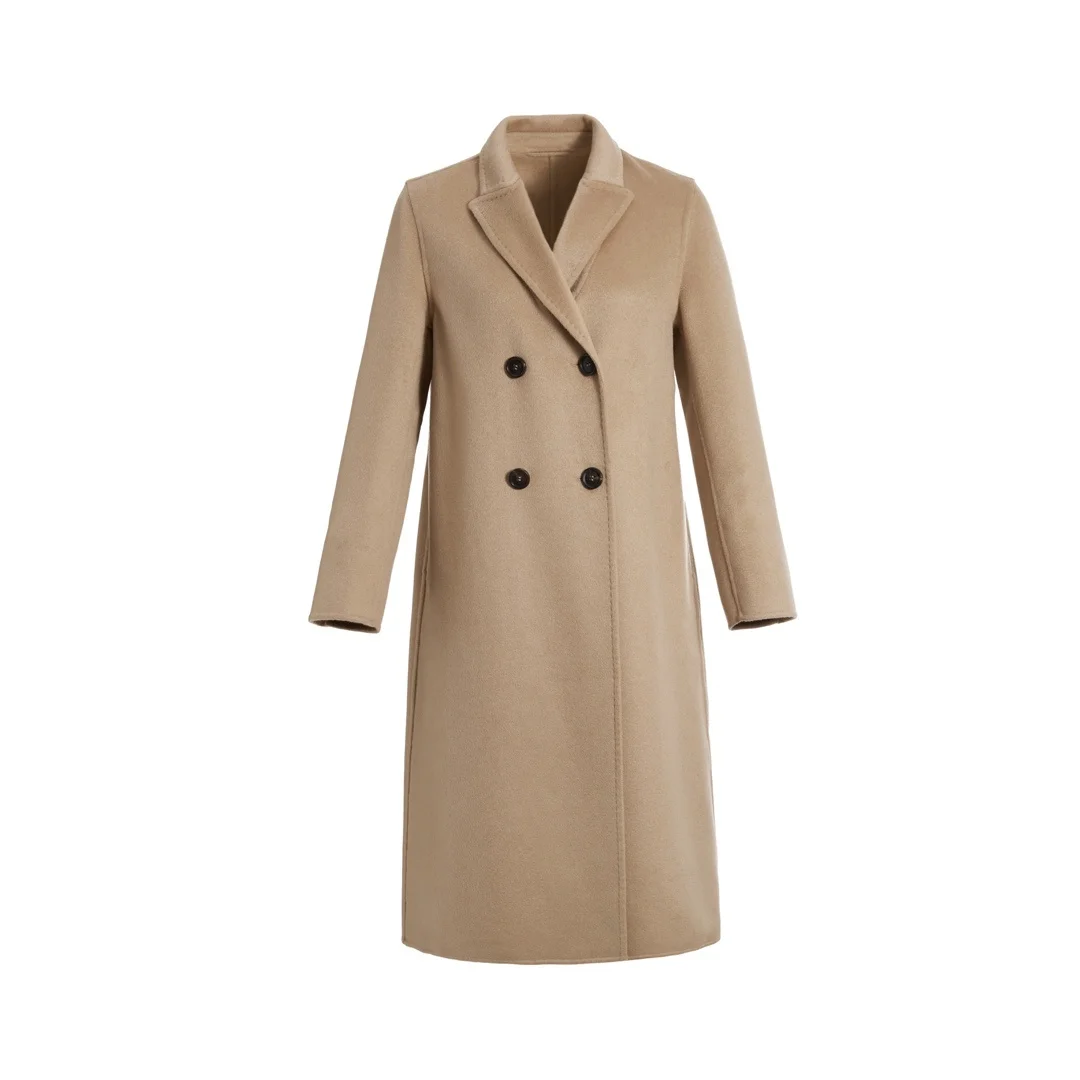 Autumn And Winter New Women's ClothingDouble Breasted Cashmere Coat 1027