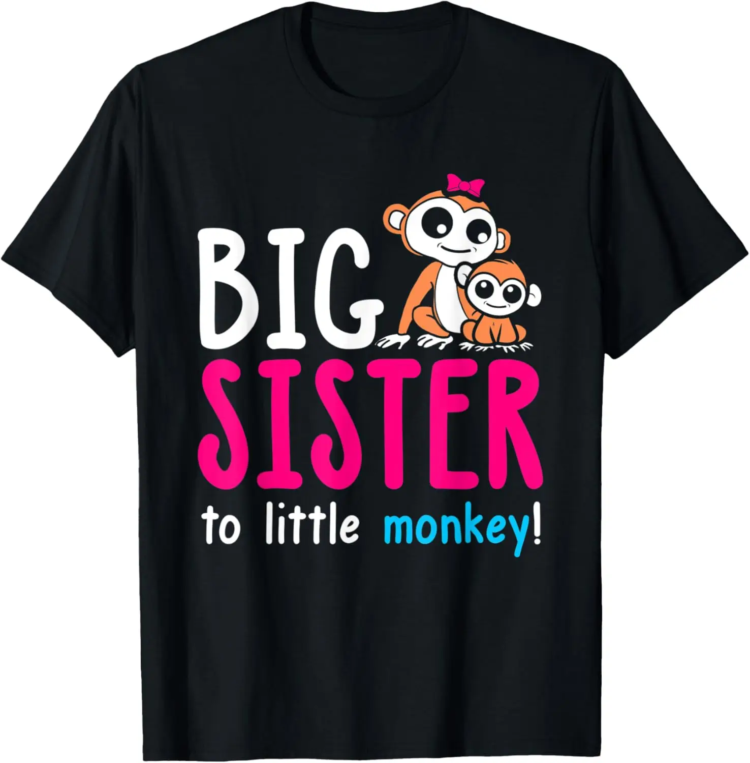 Big Sister To A Lil Monkey Shirt - Gender Reveal T-Shirt