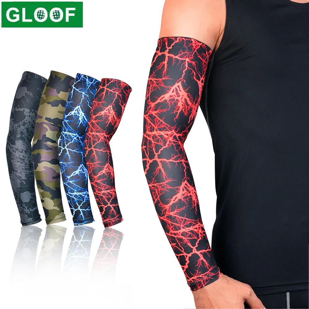 1Pc UV Arm Sleeves Cooling Sleeves For Men Women Sunblock Tattoo Cover Up Compression Arm Sleeves for Golf Basketball