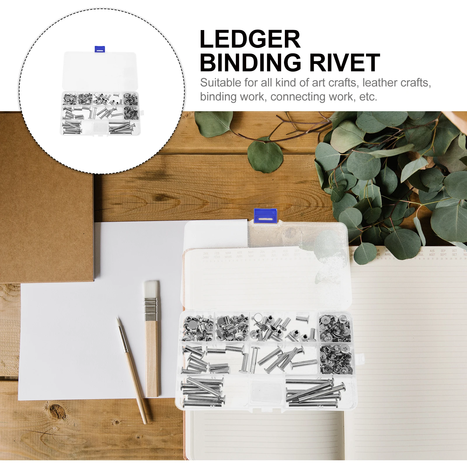 Stainless Steel Rivet Set Book Binding Screws Scrapbook Photo Album Craft Supplies Strong Oxidation Resistance Easy Install