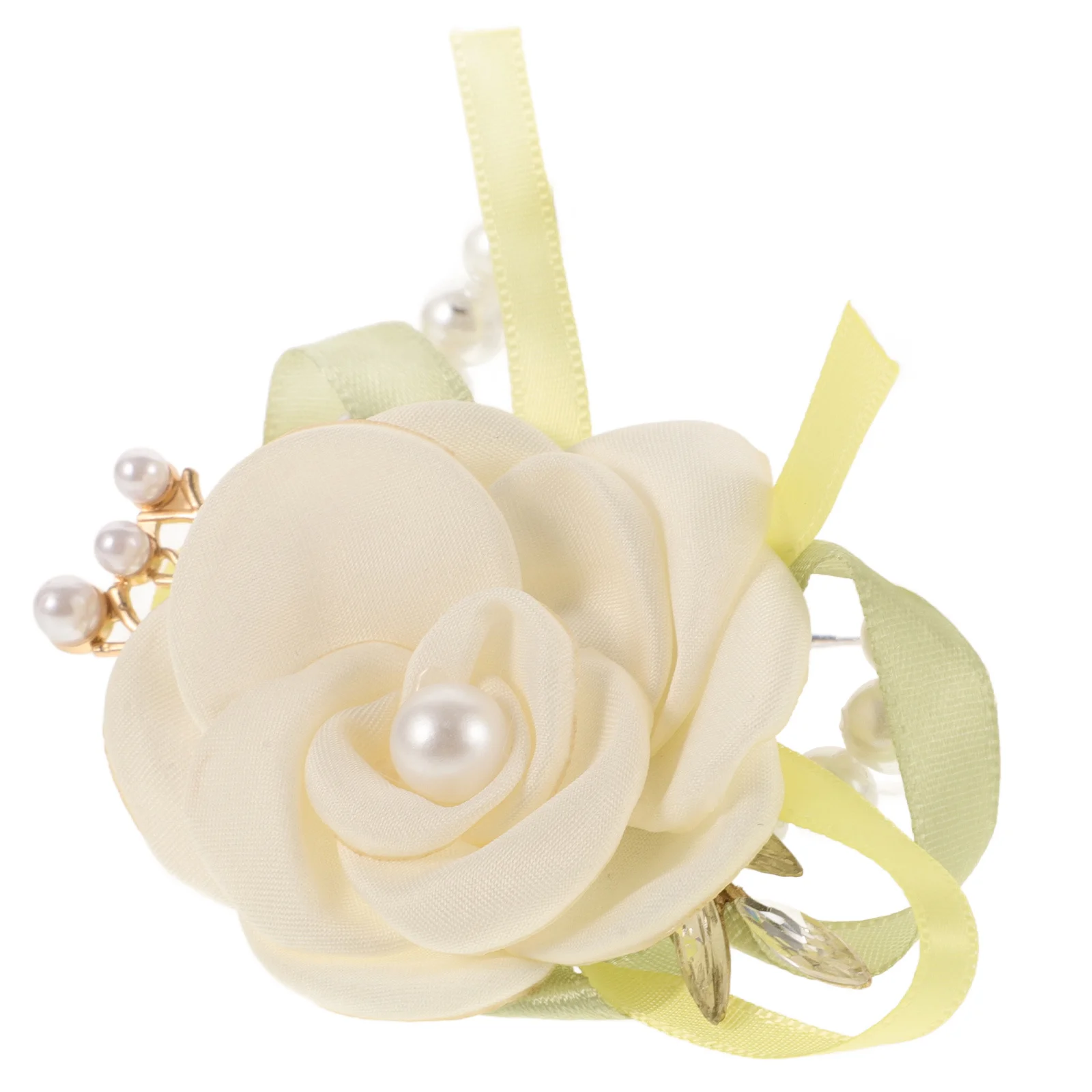 

Artificial Pearl Wrist Corsage Bright Color Bridal Wristlet Realistic Flower Bracelet Wedding Bride Bridesmaid Wristcorsage