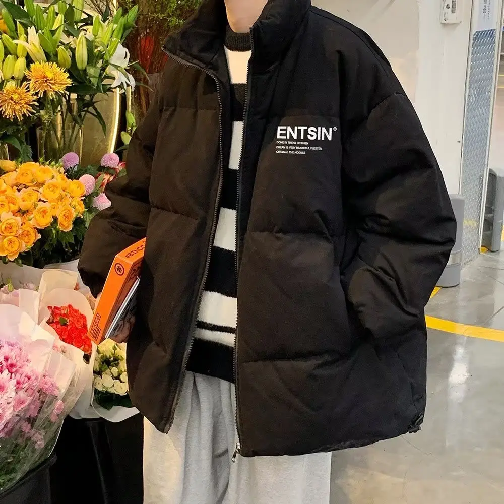 

Men's Thiened Cotton Jaet Stand Collar down Jaet Bread Sle Autumn Winter Large Size Casual Wear Polyester Fiber Long ...