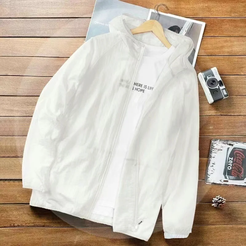 Chaqueta con capucha para hombre y mujer, ropa de protección solar para pesca y caza, cortavientos de piel de secado rápido, verano, 2025