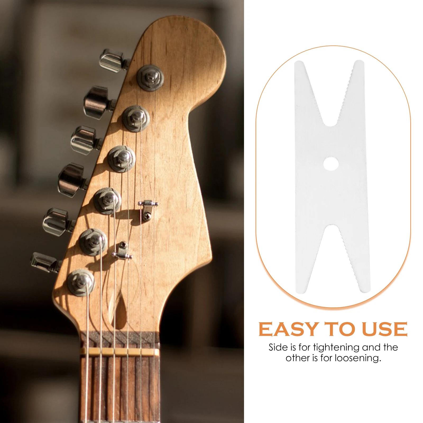 

Guitar Bass Multi Spanner Wrench Metal Knob Jack Tuner Tightening Loosening Pots Switches Storage Guitar Case Accessories Silver