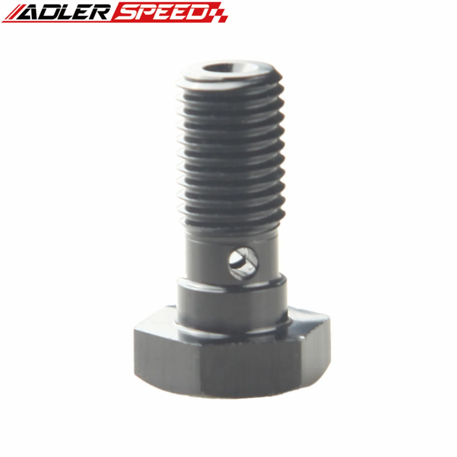 ADLERSPEED Aluminium Brake Fitting Adaptor - Banjo Bolt M8/M10/M12/M14/M16 x 1.0/1.25/1.5, 1/2-20, 7/16-24, 3/8-24 Black