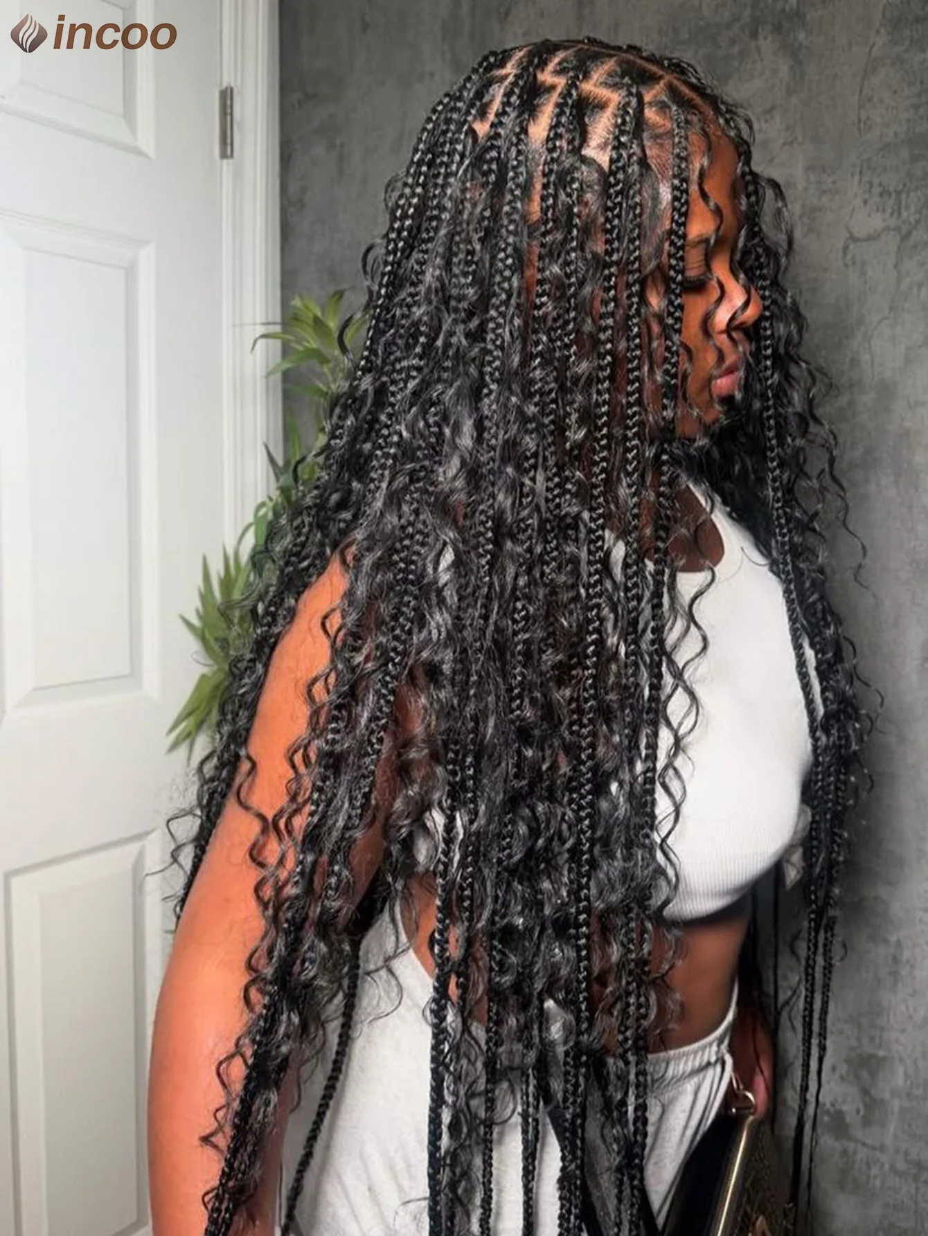 

Синтетический парик в стиле бохо с плетеными косами, без узлов, в стиле корнроу, для женщин, красный, блонд, с кружевной основой, парик-косы в стиле богини с кудрявыми концами