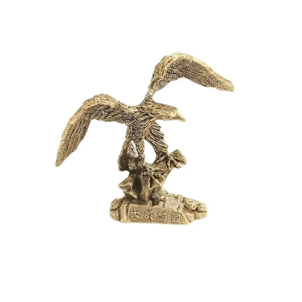 

Solid Brass Vintage Lucky Eagle Figurines Miniatures Desk Ornament Crafts Accessories Home Decoration