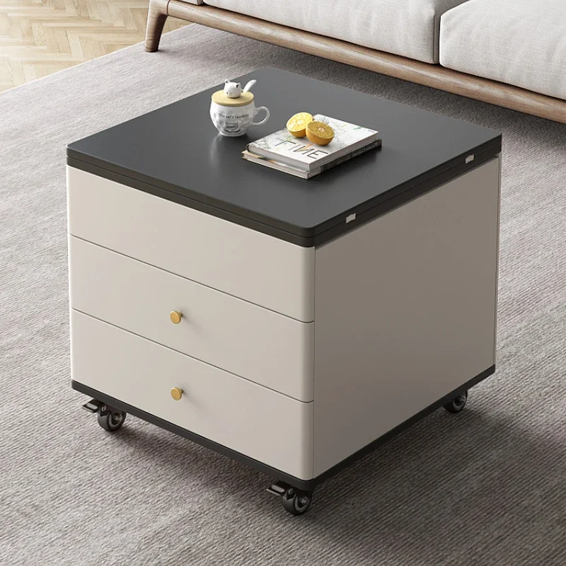 Small Apartment Lifting Coffee Table Dual-Use Simple Retractable Folding Table Multi-Function