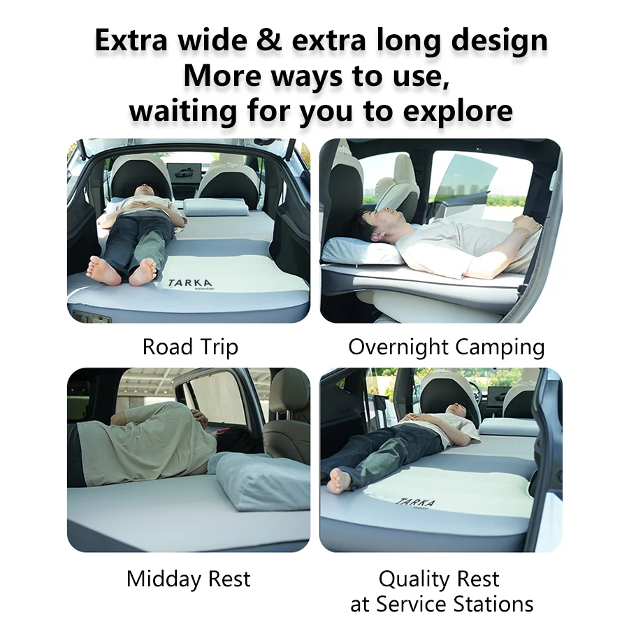 TARKA Oversized Camping Sleep Pad, Family Air Mattress Compatible with Tesla Model Y, for Tent & Road Trip