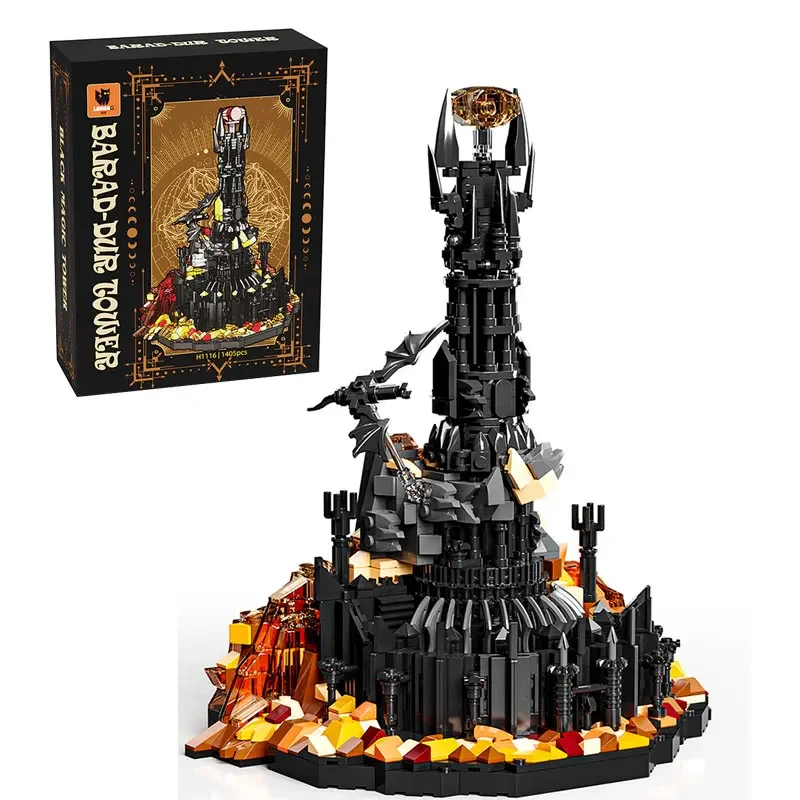 

1405PCS Creative Lord of Ring Barad-dur Dark Castle Building Blocks Sauron Assemble Bricks Toy Gift For Adult Kids