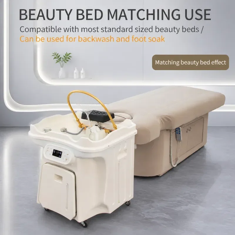 Bohore Mobile Hair Treatment Shampoo Basin with Constant Temperature Water Circulation Fumigation and Storage for Head Care