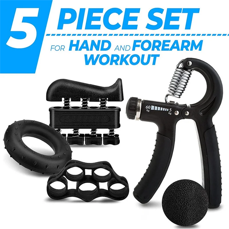 

2525+ Hand Grip Strengthener Kit Grip Strength Trainer Ball Adjustable Hand Gripper Finger Exerciser