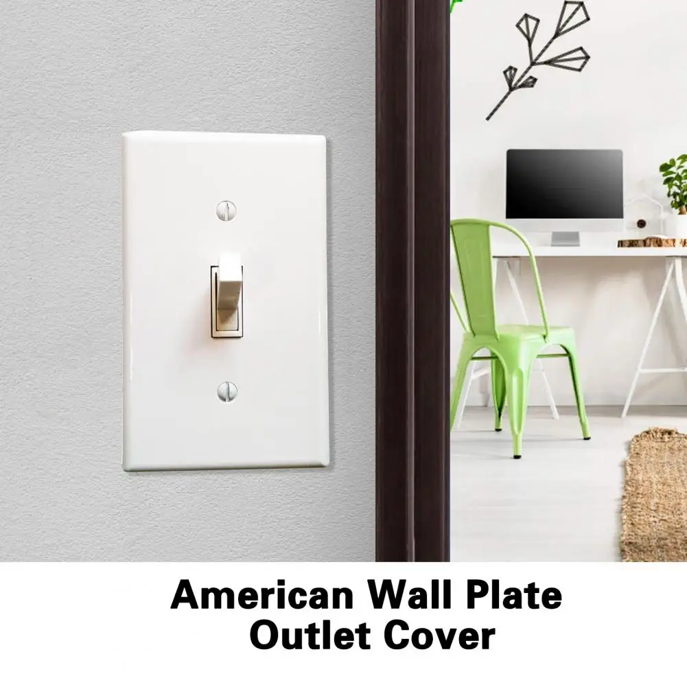 Toggle Switch Panel Single Gang Unbreakable Modern White Decorative Plastic American Wall Plate Outlet Cover Home Supplies