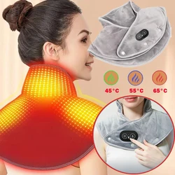 USB Cervical Heating Scarf Electric Heating Shoulder Neck Pad Scarf Neck Warmer for Camping Warm Back Brace Wrap Thermal Tool