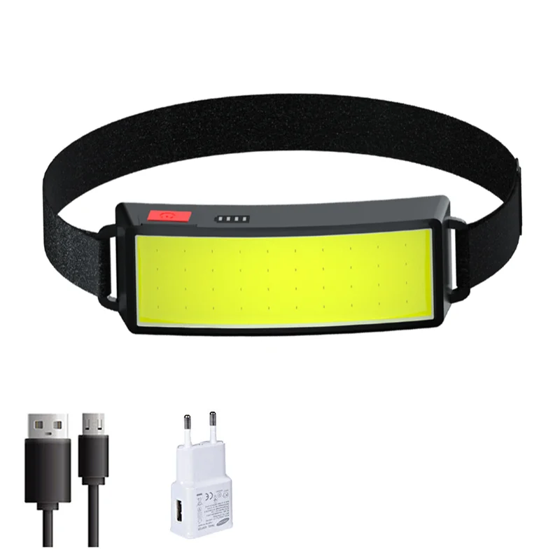 Neue Upgrade Tragbare LED Kopf Lampe Eingebaute 1200mah Batterie COB Scheinwerfer USB-C Wiederaufladbare Wasserdichte Taschenlampe Camping Taschenlampe