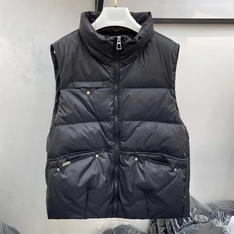

plus Size 300 Pounds Black Vest Jacket Women's Casual Loose Style Korean Version All-Match Winter Coat for plus Size Women