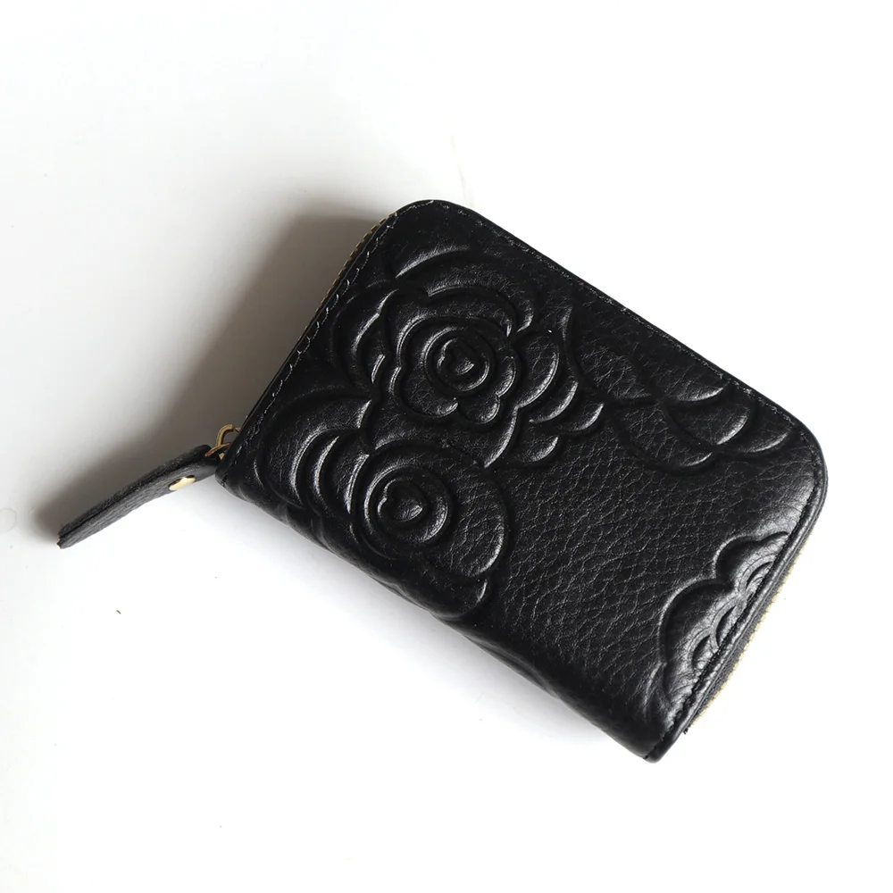 Personalisierte Kartenbörse aus echtem Leder mit Initialen, Kreditkartenetui aus echtem Rindsleder, DIY-Geschenk, personalisierte Buchstaben, Damen-Geldbörse – Detail 12