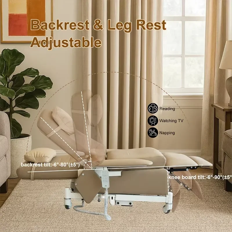 for Hospital Furniture Electric Reclining Dialysis Chair with Infusion Pole for Hospital Recliner Chair CE and ISO Certified