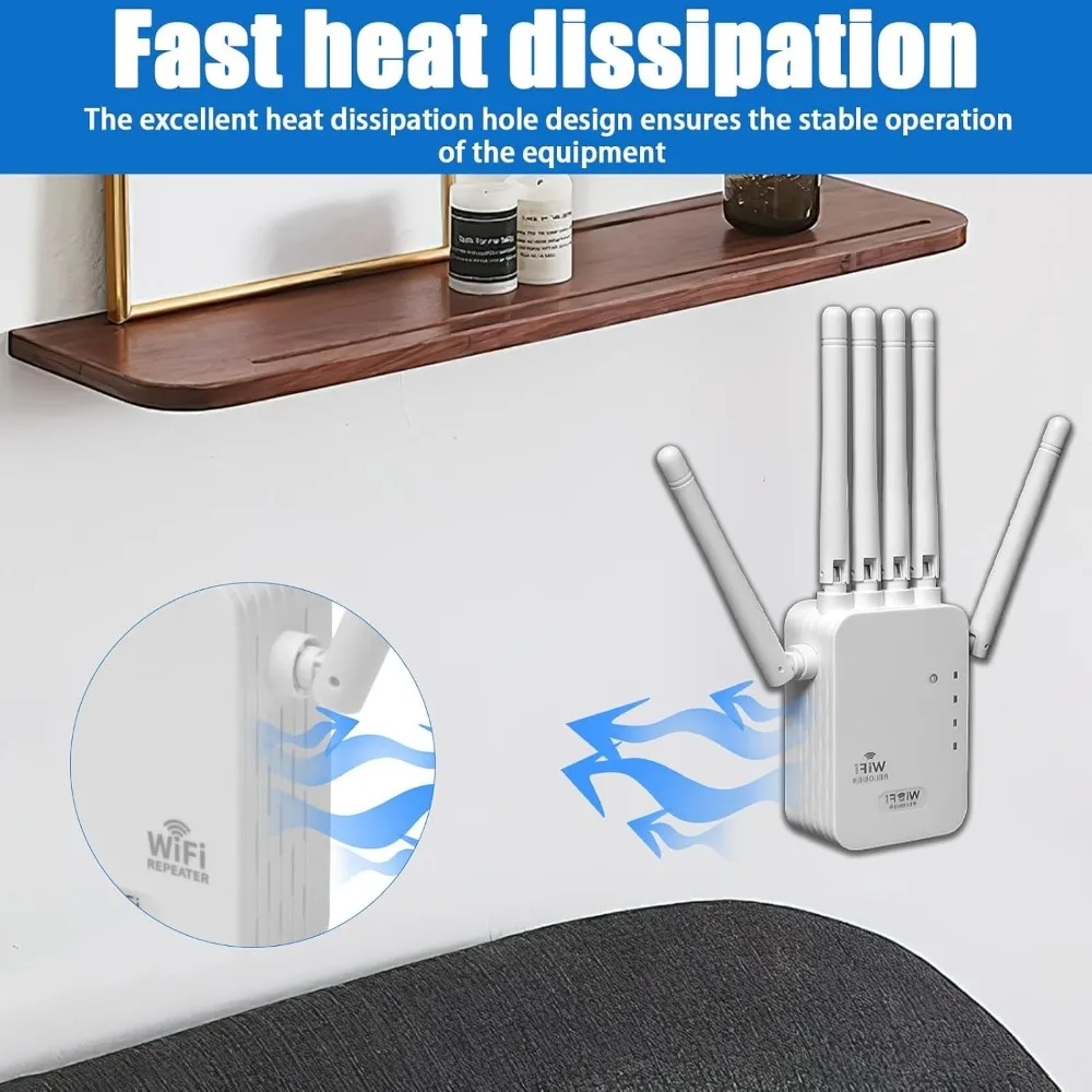 300/1200Mbps اللاسلكية واي فاي مكرر واي فاي إشارة الداعم ثنائي النطاق 2.4G موسع واي فاي جيجابت الاتحاد الأوروبي الولايات المتحدة المقابس واي فاي مكبر للصوت WPS توجيه