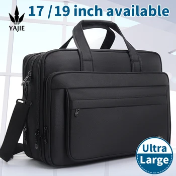 Große Kapazität Aktentasche Tasche Männer Business Tasche 15,6 zoll 17 zoll 19 zoll Laptop Tasche Schulter Taschen Leinwand Handtaschen umhängetasche