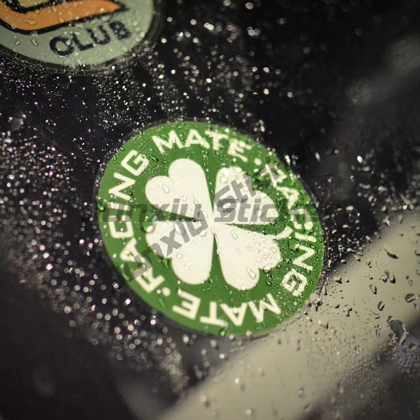 Lucky Clover Racing Partner Modified Car Front Windshield Interior Stickers Static Traceless Stickers Decorative Personality