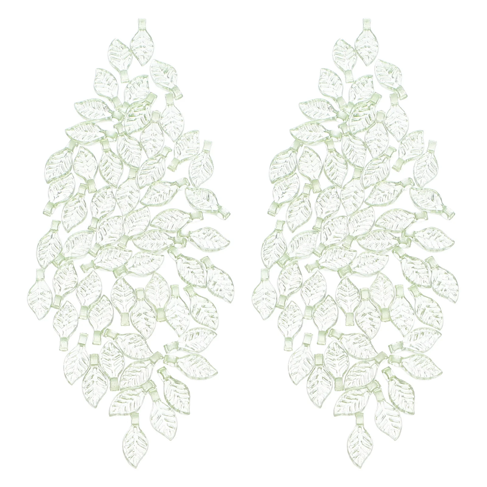 

300Pcs Acrylic Leaf Charms Green Transparent Bead Pendants for DIY Jewelry Making Craft Supplies Bracelet Necklace Earring