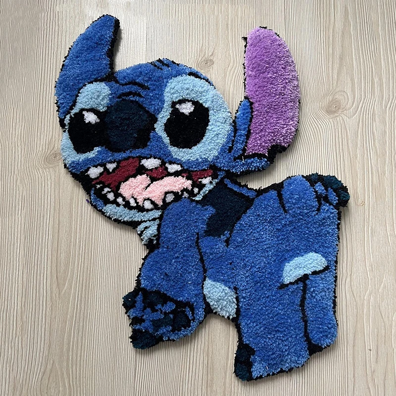 Disney Lilo and Stitch Cushion Anime Non-slip Cartoon Cashmere Stich Angel Absorbent Carpets Living Room Bathroom Mat Kawaii