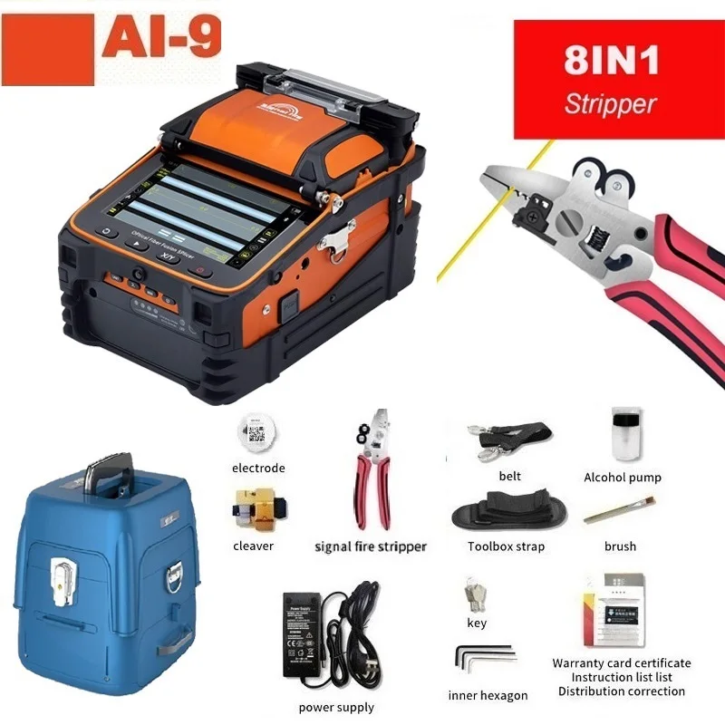 New! Original AI-10A AI-9 AI-6A 6C+ Signal Fire SM & MM Multi-Language FTTH Fiber Optic Splicing Machine Optical Fiber Fusion