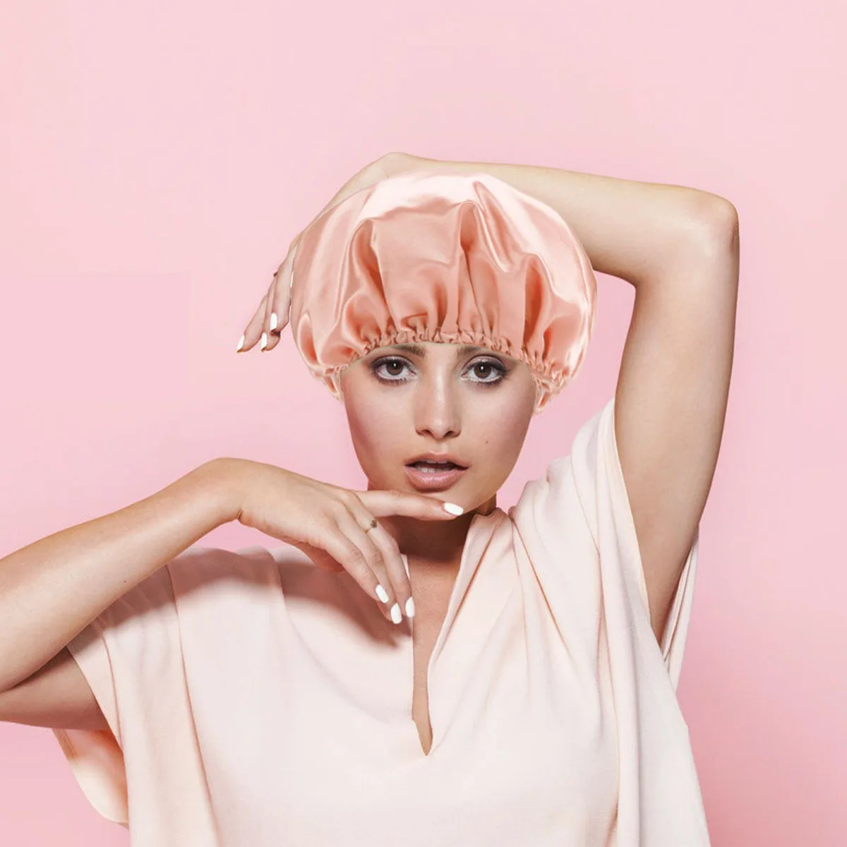 

4Pcs Shower Cap Waterproof Hair Protective Bath Caps for Makeup Removal Facial Care Salon Shower Cap Hair Protective Caps