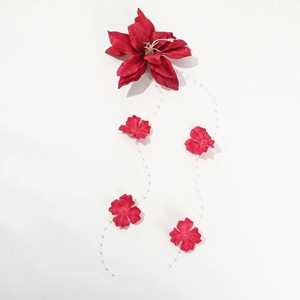 Artificial Flower Flower Hair Clip Lightweight Vintage Sweet Headpiece Handmade Comfortable Bohemian Side Clip Daily Wear
