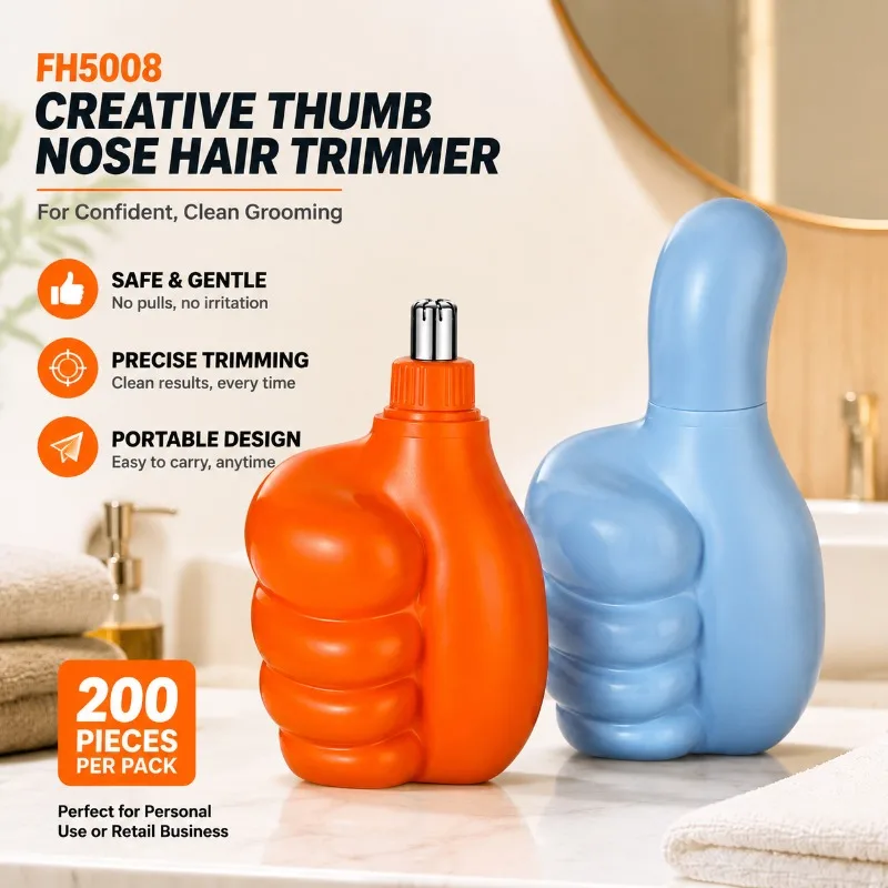 Thumb Sized Nose Hair Trimmer Portable Nasal Shaver Gentle Nostril Cleansing Cutter Mini Pocket Grooming Compact Lightweight