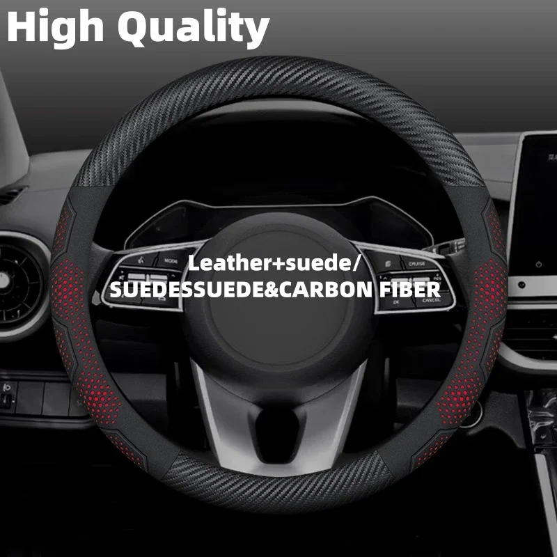 NUEVA Funda de Cuero para Volante de Coche para Toyota CHR RAV4 Corolla Highlander Prius Yaris Prius RAIZE RUSE Auris Camry Accesorios