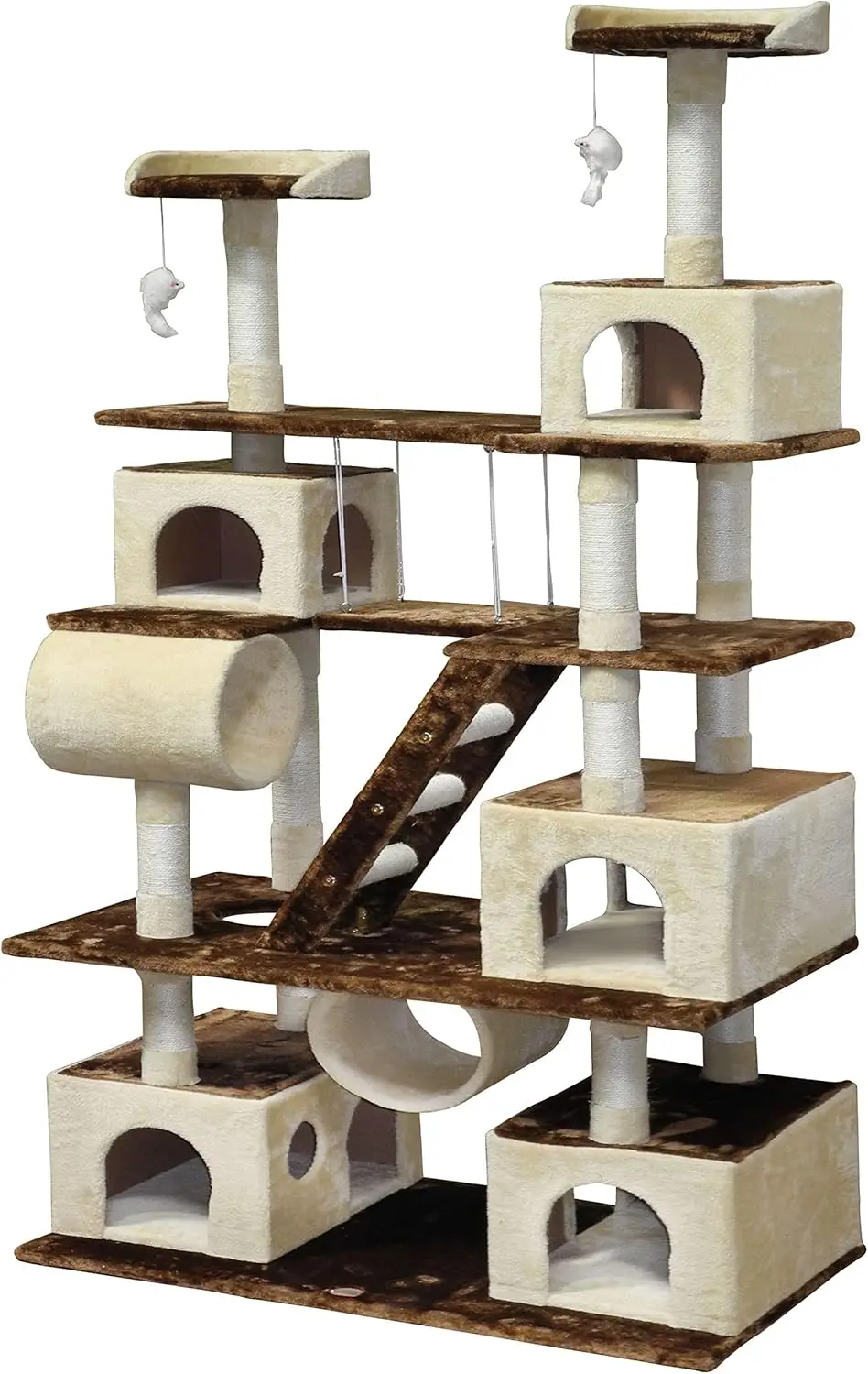 Muebles escaladores para casa de árbol para gatos con columpio