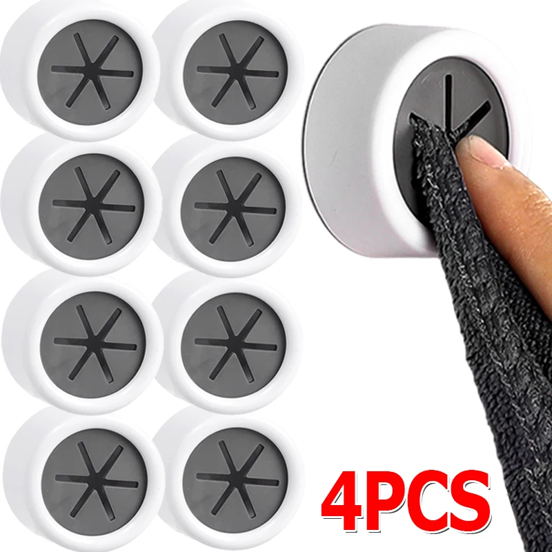 4/1Pcs Self Adhesive Towel Plug Holder Wall Mounted Hooks Bathroom Organizers Towels Storage Sucker Kitchen Rags Dishcloth Clips