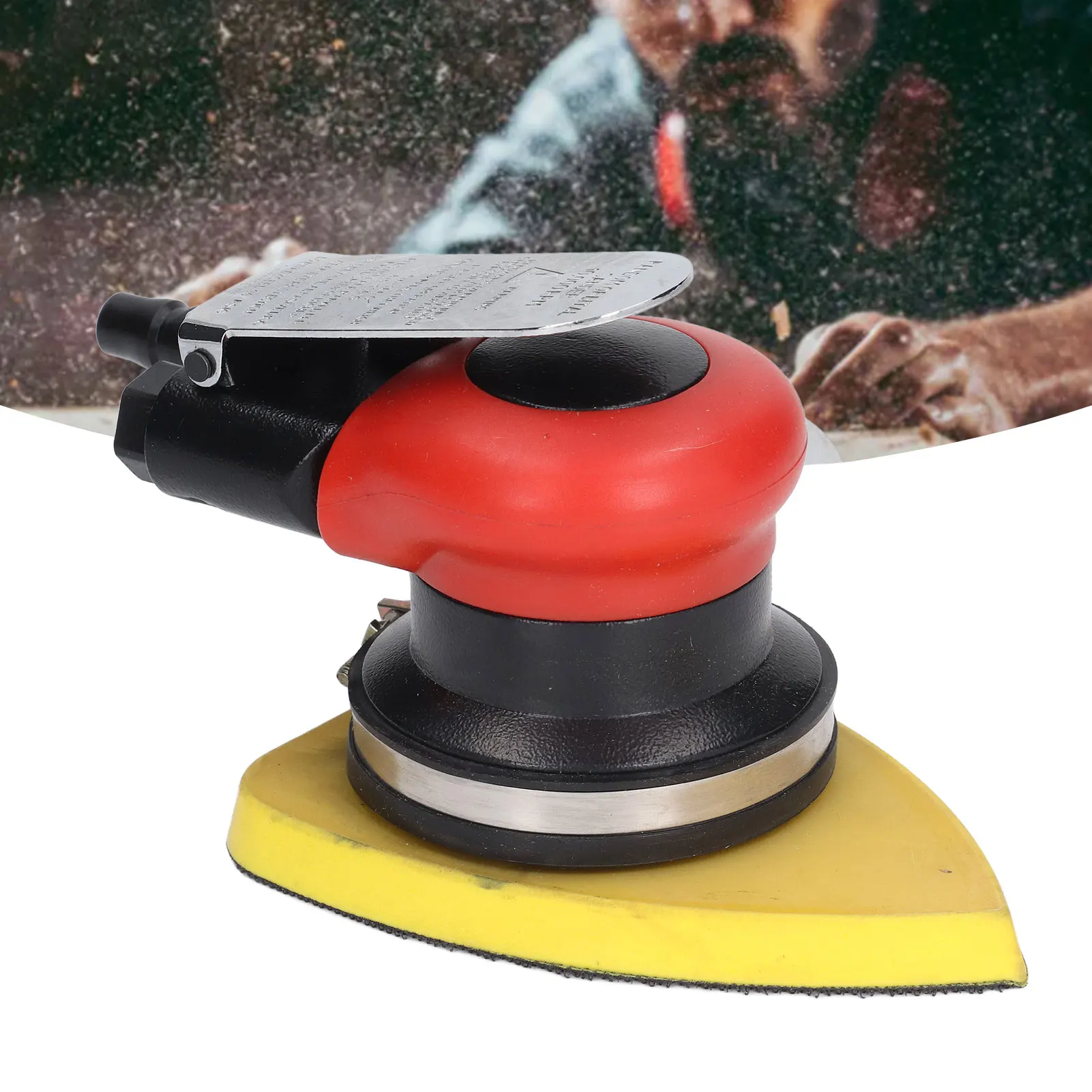 

Air Powered Polisher Machine 1/4in Air Powered Sander Polisher 90PSI Triangle Long Vibration Pneumatic Sanding Machine 10000RPM