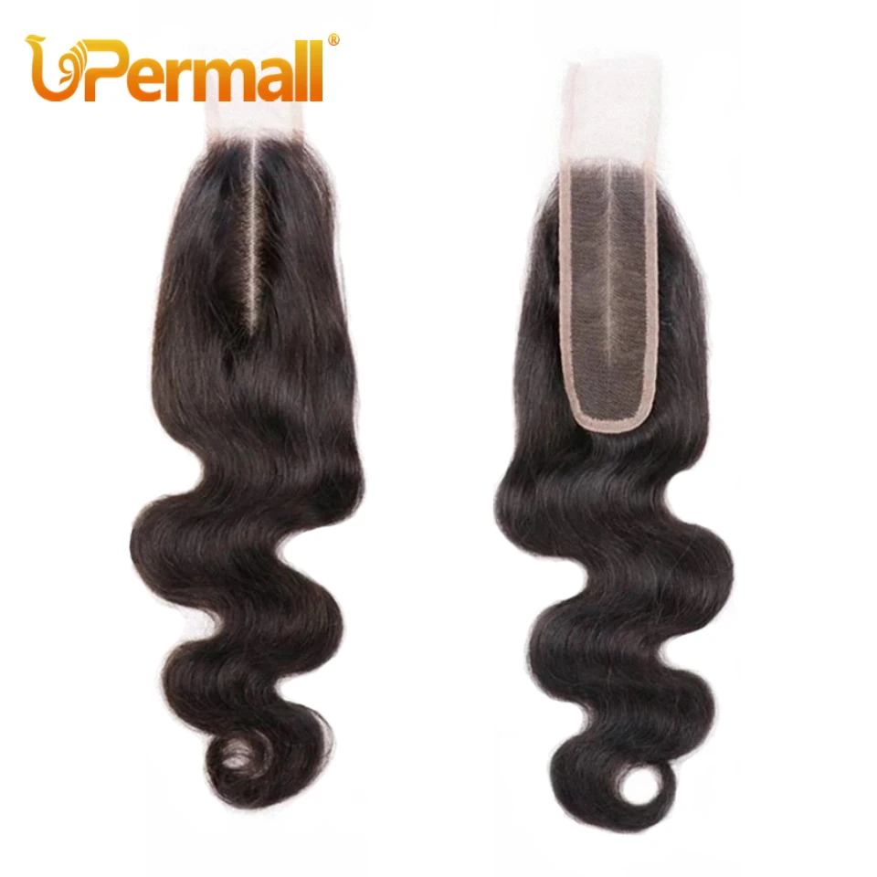 Upermall Kim 2x6 Jerry Curly Swiss Transparent Lace Closure Kinky Straight Loose Deep Water Wave Remy Human Hair For Black Women