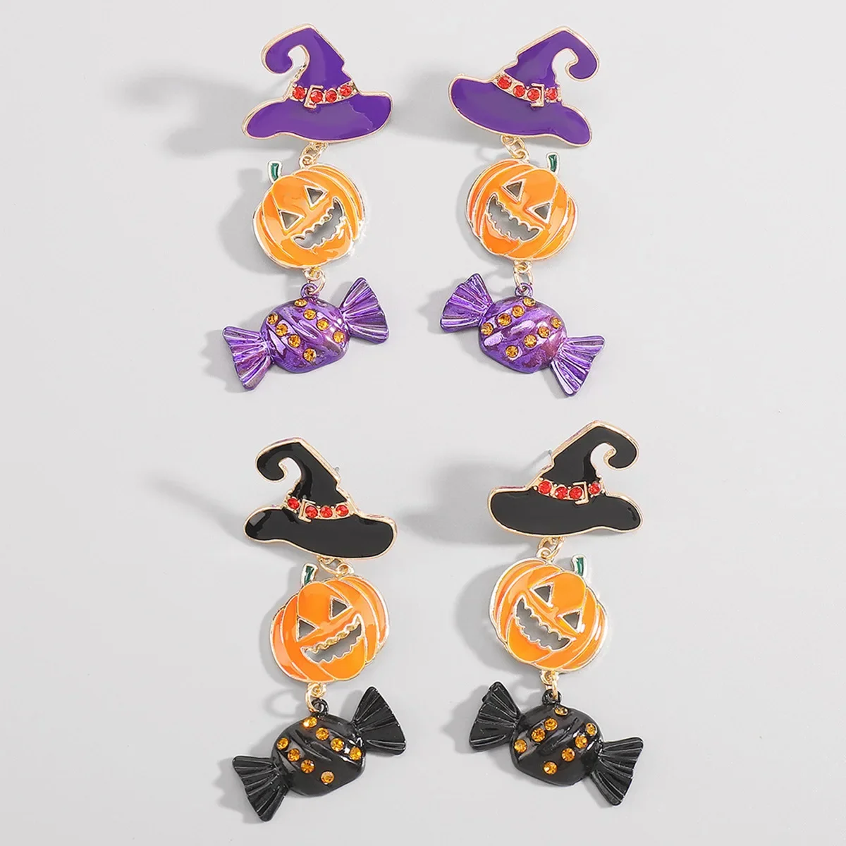 

Pumpkin Hat Dangle Earrings for Women Halloween New Funny Exaggerated Color Personality Candy Earrings Jewelry Girls Party