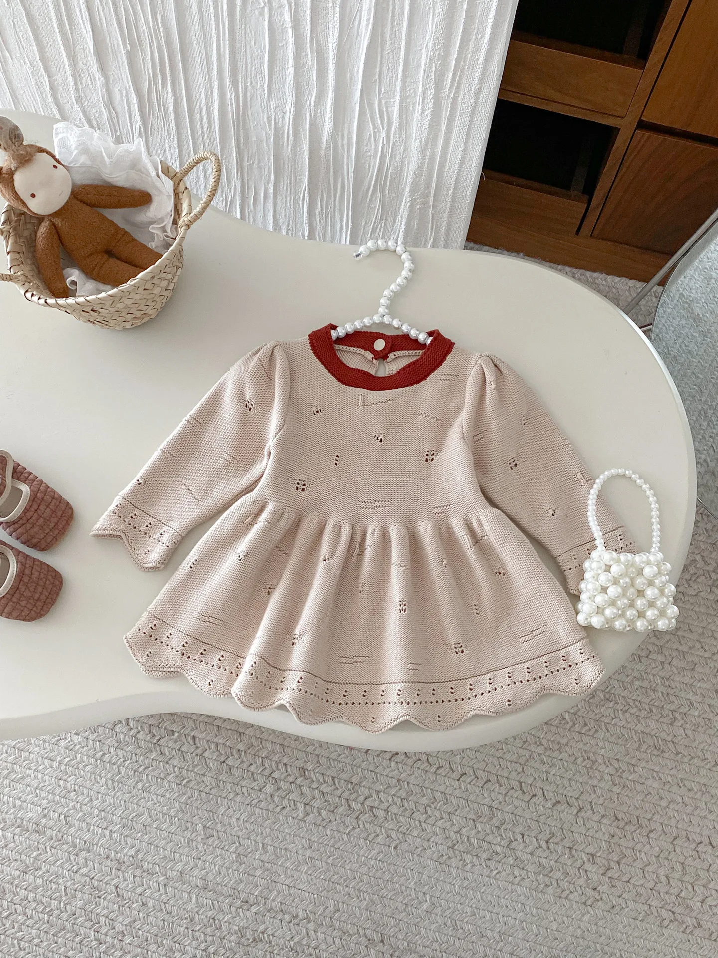 Baby Autumn Clothes 2025 Newborn Winter Knitted Baby Clothes For Girl Long Sleeve Infant Girl Sweater Dress Toddler Girl Clothes