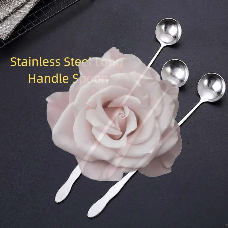 Popular Stainless Steel Long Handle Stir Spoon For Cocktails, Ice Coffee, And Tea - Mixing Spoon With Easy Grip Handle