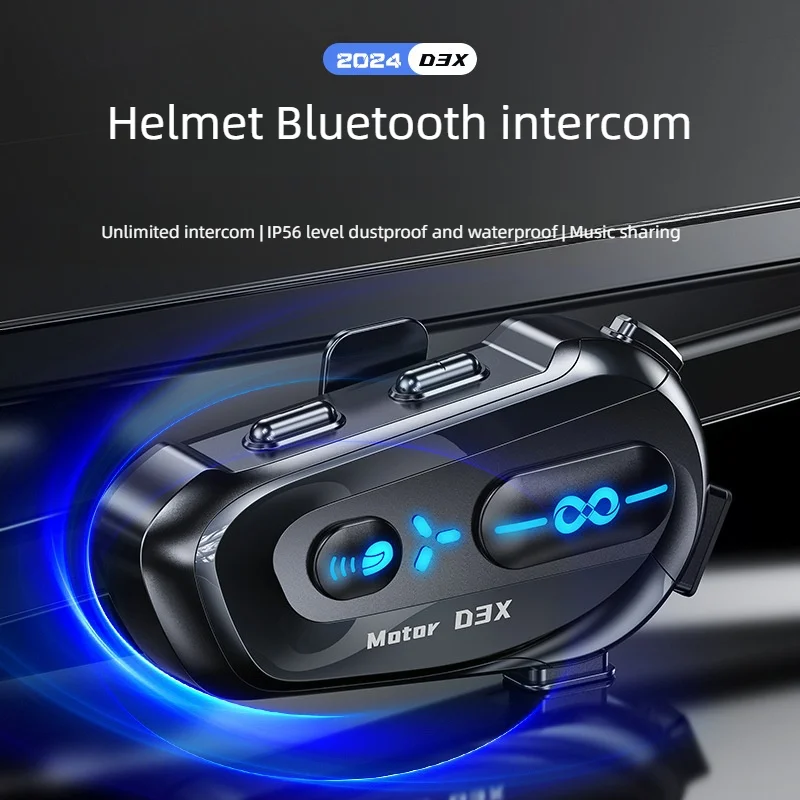 

Новая Bluetooth-гарнитура для шлема с неограниченным количеством диапазона внутренней связи IP67, водонепроницаемая для групповой езды на мотоцикле, снегохода и приключений