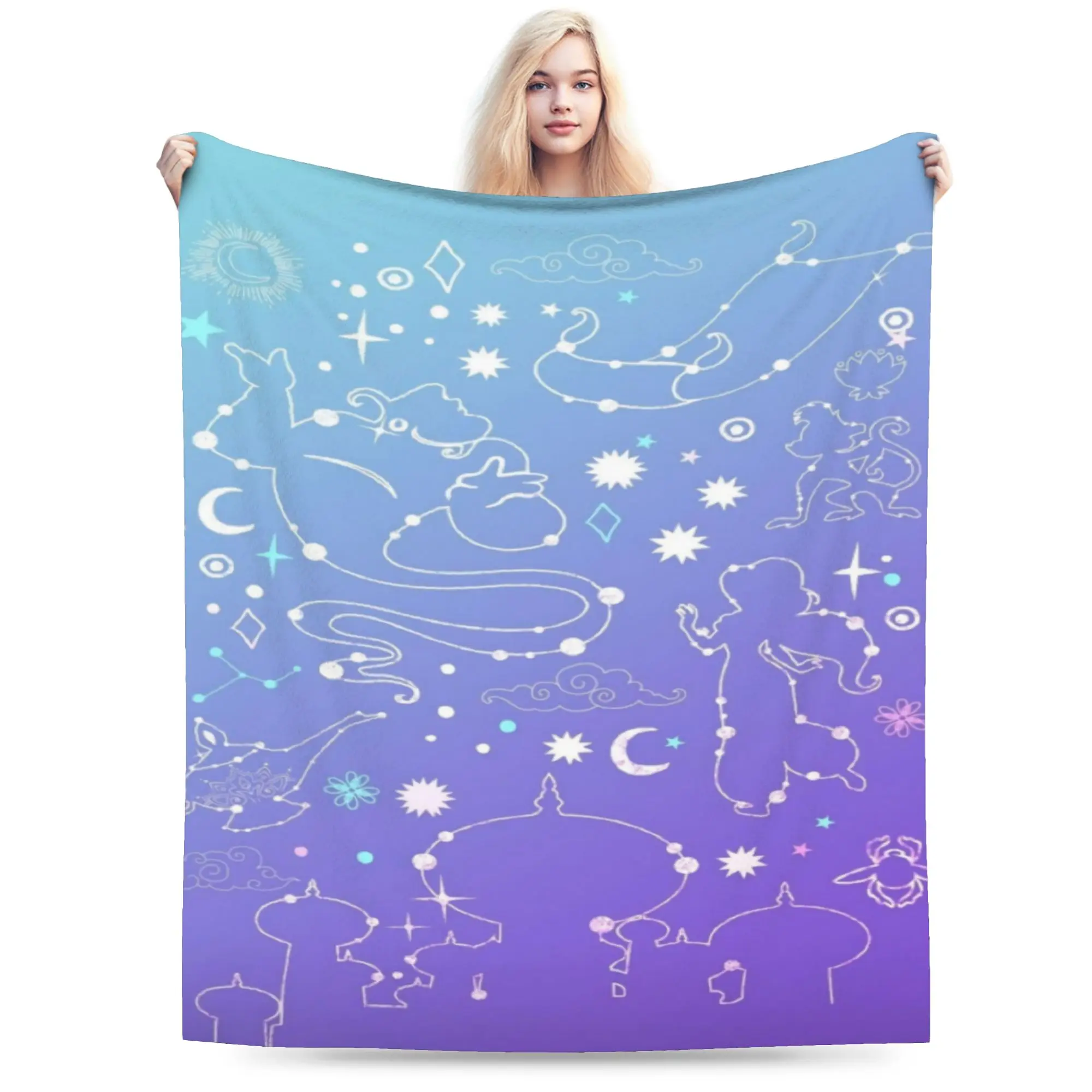 Novelty Design Aladdins Magic Carpet  Blanket Soft Fleece  Cozy Throw Blanket Machine Washable