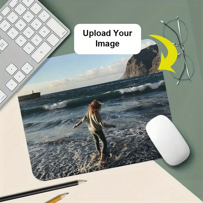 

Настраиваемый коврик для мыши с противоскользящим резиновым основанием, моющийся, персонализированный игровой коврик для мыши, подходит для дней рождения, Дня матери.