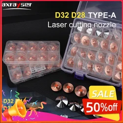Axrayser Laser Nozzle Fiber Cutting Machine Single Double Layer D28 D30 32mm for Raytools Precitec