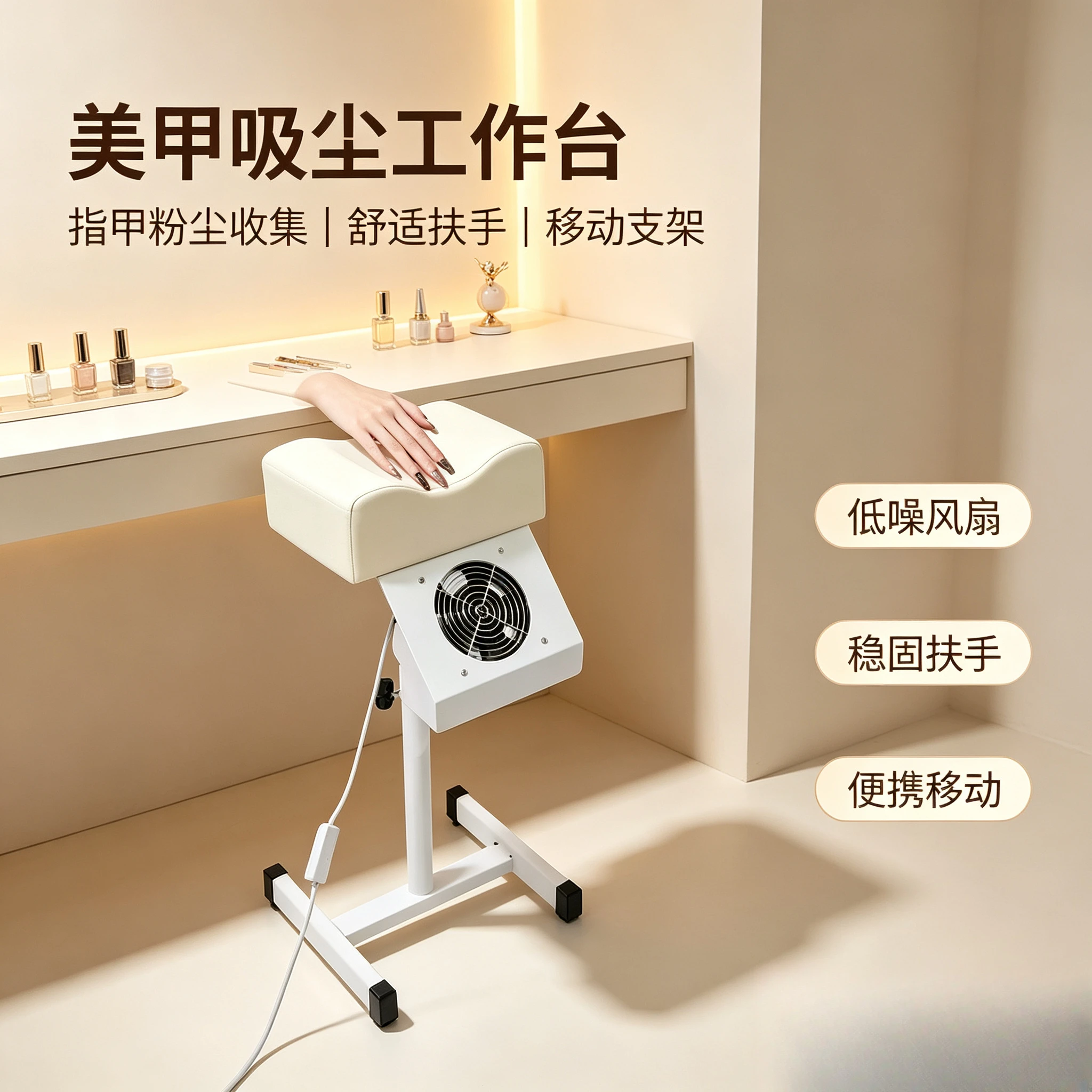 Adjustable nail footstool, professional foot massage chair footstool, ergonomic assisted massage