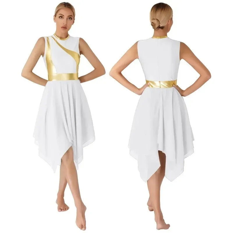 امرأة فستان رقص اللاتينية امرأة راقصة تنورة بلا أكمام الحديثة ملابس الرقص الغنائية مرحلة الأداء ملابس عيد الميلاد